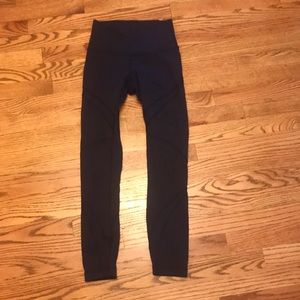 Lululemon Navy Mesh Detailed Leggings